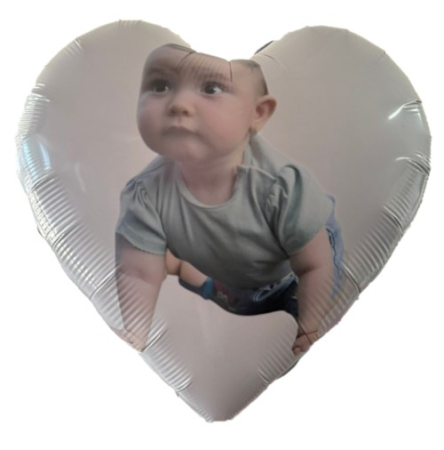 Balon inima alb personalizabil 45 cm [7]