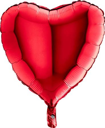 Baloane folie - Balon inima rosu personalizabil 45 cm