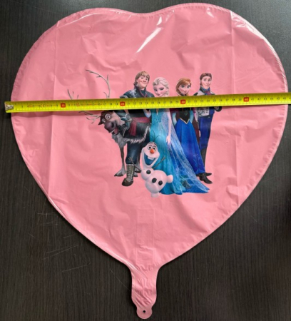 Balon inima roz personalizabil Frozen 45 cm [2]