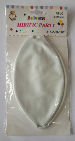 Balon latex jumbo alb 91cm [3]