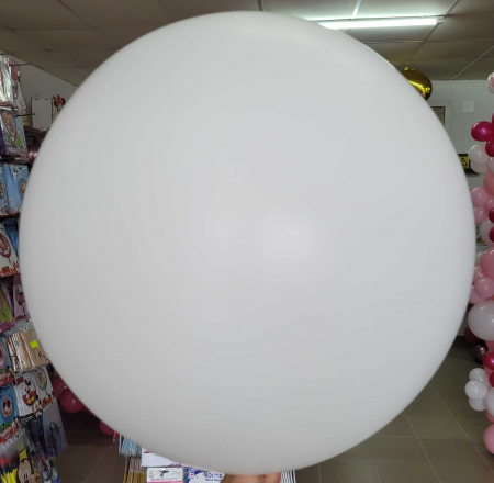 Balon latex jumbo alb 91cm [1]