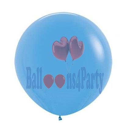 Balon latex jumbo albastru 61cm [0]