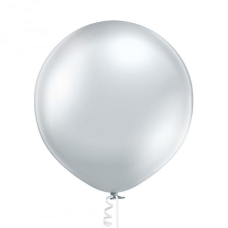 Balon latex jumbo argintiu chrome 61 cm [1]
