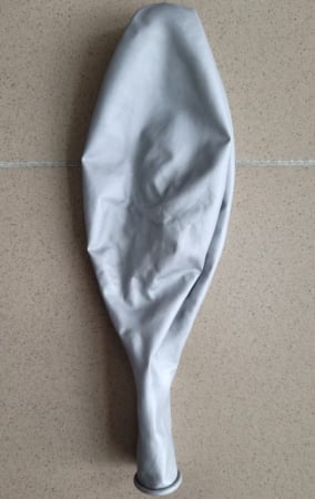 Balon latex jumbo argintiu chrome 61 cm [4]