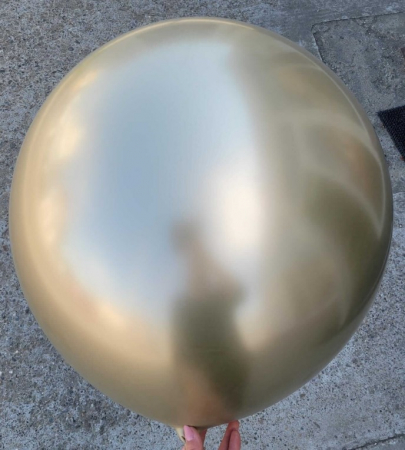 Balon latex jumbo auriu chrome 61 cm [1]
