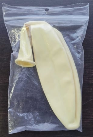 Balon latex jumbo ivoire / ivory metalizat 83 cm [3]