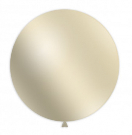 Cerere in casatorie - Decoratiuni - Balon latex jumbo ivoire / ivory metalizat 83 cm