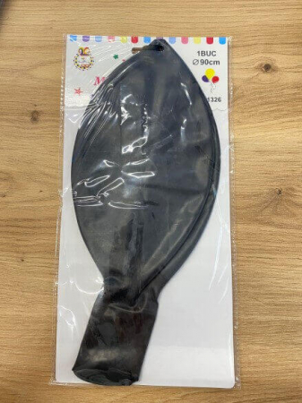 Balon latex jumbo negru 90 cm [3]