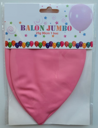 Balon latex jumbo roz 90 cm [3]