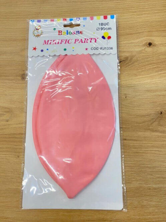 Balon latex jumbo macaron roz deschis 90 cm [3]
