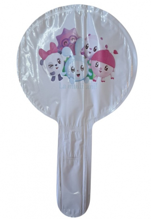 Balon rotund alb personalizabil Baby Riki tort 12 cm [2]