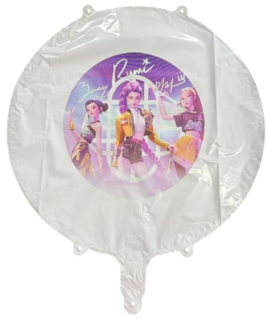 Baloane folie - Balon rotund alb personalizabil Huntrix 24 cm