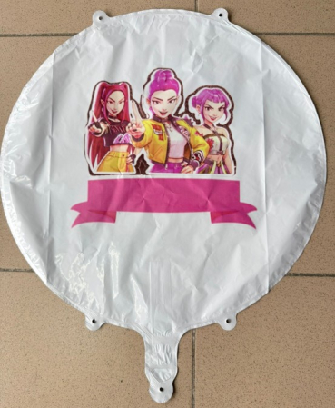 Balon rotund alb personalizabil Huntrix 45 cm [1]