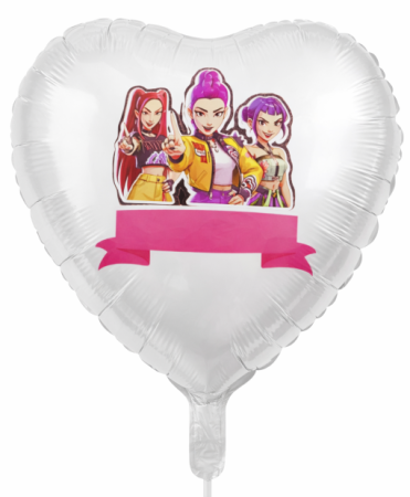 Baloane folie - Balon rotund alb personalizabil K-Pop 24 cm