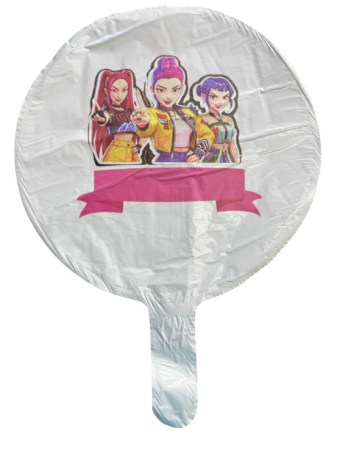 Balon rotund alb personalizabil K-Pop 24 cm [1]