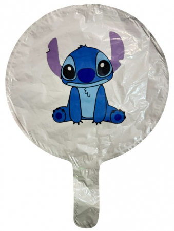 Balon rotund alb personalizabil Stitch 24 cm [1]