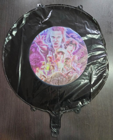 Balon rotund negru Stranger Things 45 cm [1]