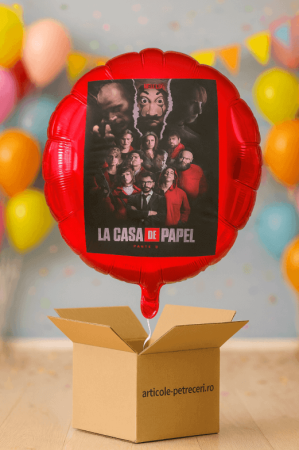 Balon rotund rosu personalizabil 45 cm [5]