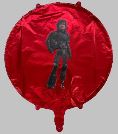 Balon rotund rosu personalizabil 45 cm [6]