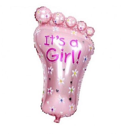 Botez fata - Baloane - Balon folie Talpa "It's a Girl” botez roz 75cm