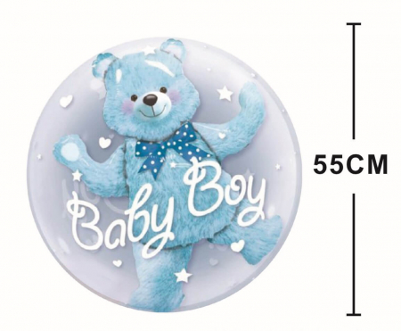 Balon transparent Baby Boy Ursulet 55 cm [1]