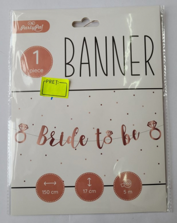 Banner carton Bride to be rose gold 150 cm [3]