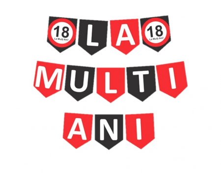 Majorat - Accesorii - Banner carton Majorat La multi ani 200 cm
