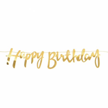 Banner Happy Birthday auriu 1m [1]