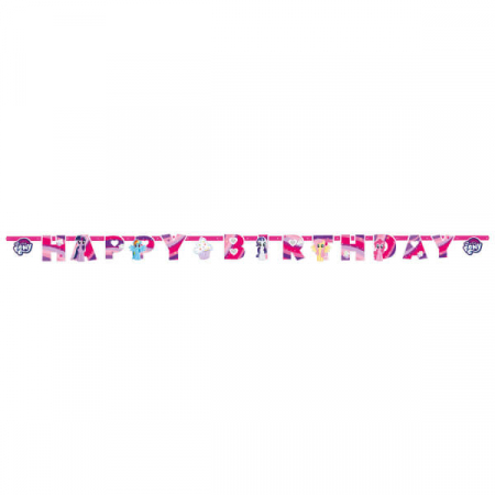 Ghirlande decorative - Banner Happy Birthday My Little Pony / Micul Poney 13 x 200 cm