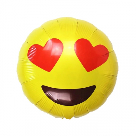 Buchet 3 baloane emojie si inimi [1]