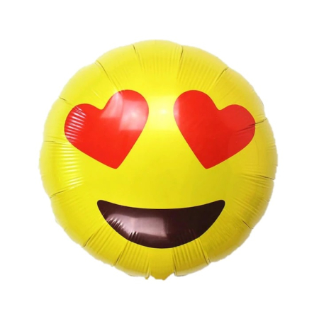 Buchet 3 baloane folie Emoji cu heliu 45cm [1]