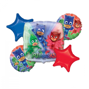 Baloane folie - Buchet 5 baloane folie Eroi in Pijama / PJ Masks