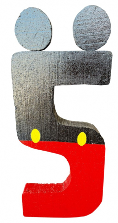 Mickey Mouse - Decoratiuni pentru petrecere tematica - Cifra 5 polistiren Mickey 115 x 50 cm