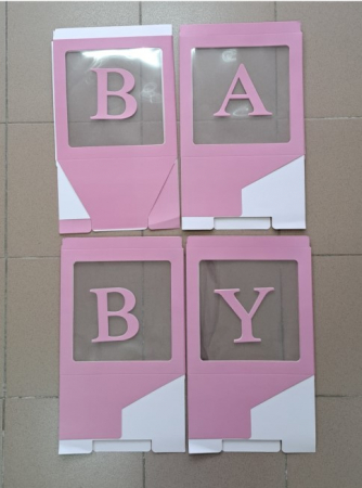 Cuburi Baby carton roz 30 cm [1]