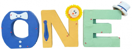 Aniversarea de 1 an - Baloane - Decor litere ONE carton 180 x 66 cm