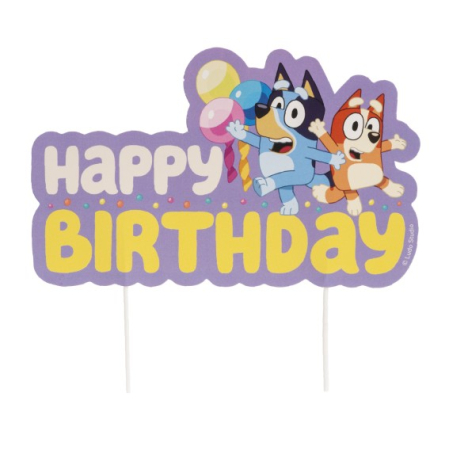 Articole pentru petrecere - Decor tort carton Bluey 10 x 16 cm