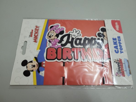 Decor tort carton Minnie & Mickey 17 x 9 cm [5]