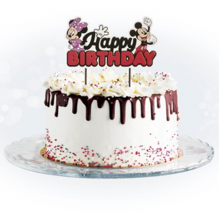 Decor tort carton Minnie & Mickey 17 x 9 cm [1]