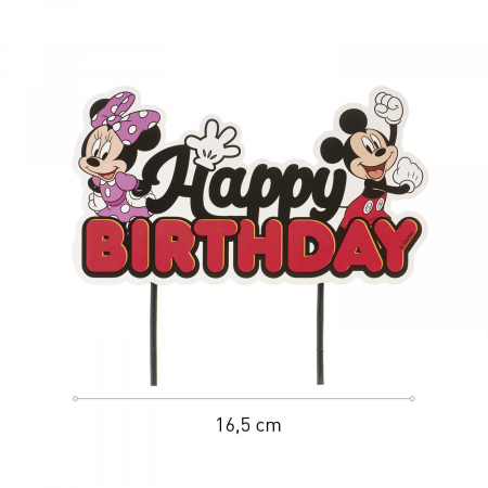Decor tort carton Minnie & Mickey 17 x 9 cm [3]