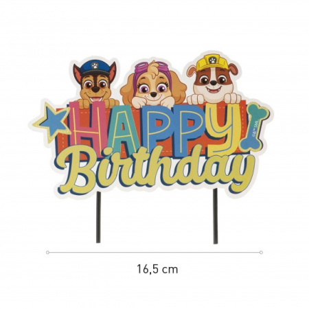 Decor tort carton Paw Patrol / Patrula Catelusilor 17 x 9 cm [2]