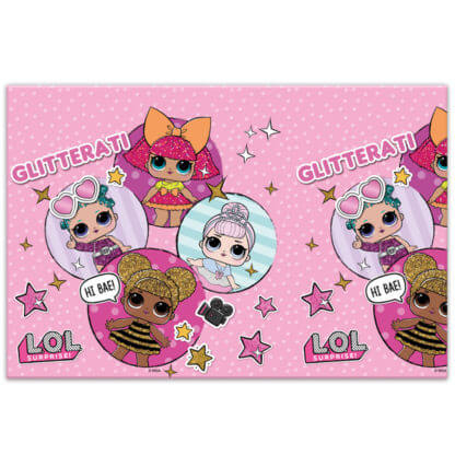 LOL Glitterati - Decoratiuni pentru petrecere tematica - Fata de masa plastic LOL Glitterati 120 * 180 m