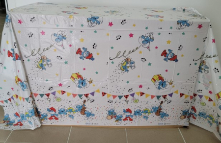 Fata de masa plastic Strumfi 120 x 180 cm [1]