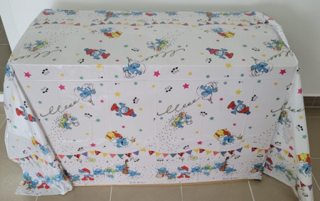 Fata de masa plastic Strumfi 120 x 180 cm [3]