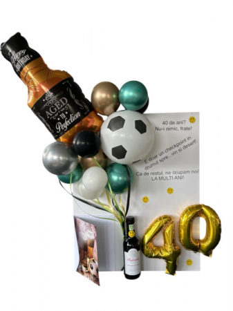 Idei pentru cadouri - Felicitare decorata cu baloane