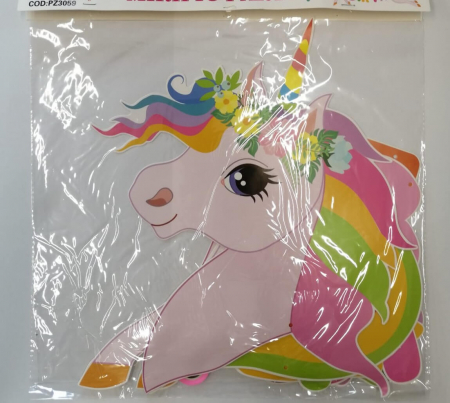 Ghirlanda / banner Happy Birthday unicorn 100 x 70cm [2]