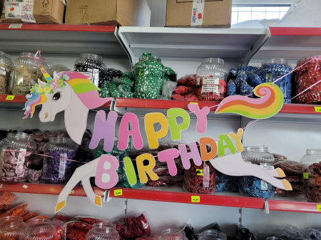 Ghirlanda / banner Happy Birthday unicorn 100 x 70cm [3]