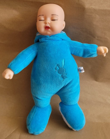Jucarie bebelus iepuras albastru 25 cm [1]