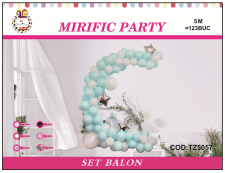 Kit arcada baloane albastru macaron 123 buc [4]