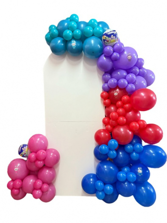 Decoratiuni petrecere copii tematica Labubu - Kit arcada baloane tematica Labubu 209 buc