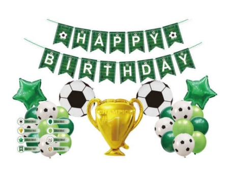 Baloane folie - Kit decor baloane fotbal 30 buc